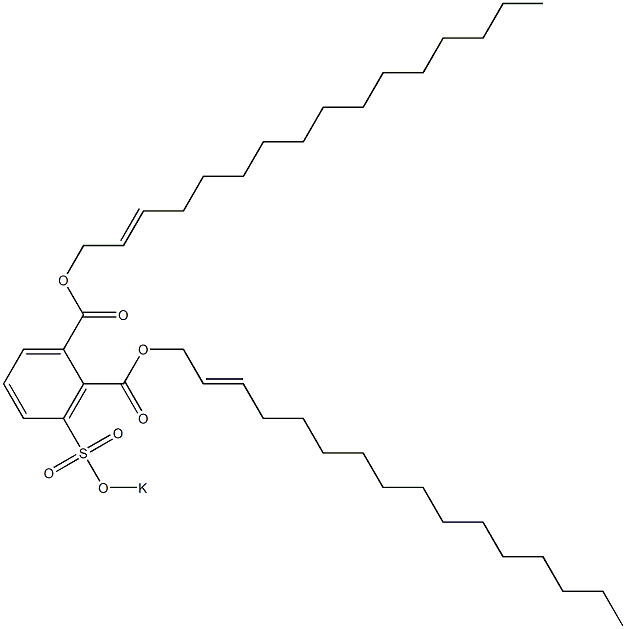 3-(Potassiosulfo)phthalic acid di(2-hexadecenyl) ester 结构式