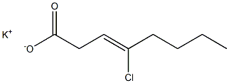 4-Chloro-3-octenoic acid potassium salt Structure