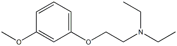 N,N-ジエチル-2-(3-メトキシフェノキシ)エタンアミン 化学構造式