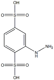 2-Hydrazino-1,4-benzenedisulfonic acid Struktur