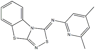 3-(4,6-Dimethyl-2-pyridinyl)imino[1,2,4]thiadiazolo[3,4-b]benzothiazole,,结构式