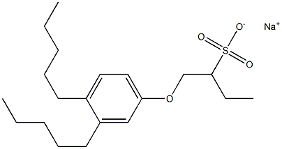 1-(3,4-Dipentylphenoxy)butane-2-sulfonic acid sodium salt Structure