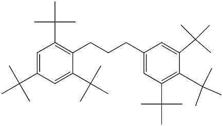 1-(2,4,6-Tri-tert-butylphenyl)-3-(3,4,5-tri-tert-butylphenyl)propane Struktur