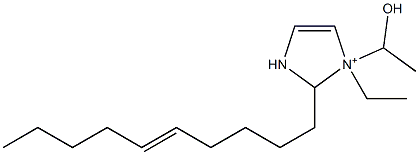 2-(5-Decenyl)-1-ethyl-1-(1-hydroxyethyl)-4-imidazoline-1-ium 结构式