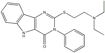 3-Phenyl-2-[[2-(diethylamino)ethyl]thio]-5H-pyrimido[5,4-b]indol-4(3H)-one Structure
