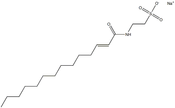 N-(2-Tetradecenoyl)taurine sodium salt Structure