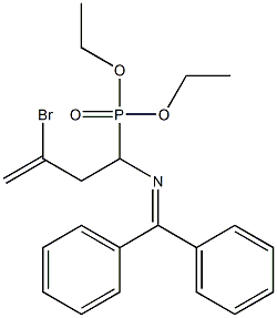 [1-(Diphenylmethylene)amino-3-bromo-3-butenyl]phosphonic acid diethyl ester Struktur