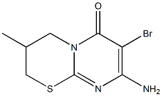 8-Amino-7-bromo-3-methyl-3,4-dihydro-2H,6H-pyrimido[2,1-b][1,3]thiazin-6-one Struktur