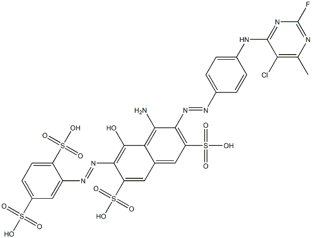 4-Amino-3-[[4-[(5-chloro-2-fluoro-6-methyl-4-pyrimidinyl)amino]phenyl]azo]-6-[(2,5-disulfophenyl)azo]-5-hydroxy-2,7-naphthalenedisulfonic acid|