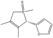 (2S)-1-Methyl-2-(2-furyl)-3,4-dimethyl-2,5-dihydro-1H-phosphole 1-sulfide,,结构式