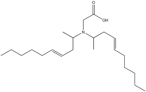 N,N-ジ(4-デセン-2-イル)グリシン 化学構造式