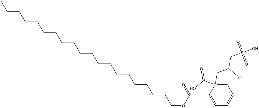 Phthalic acid 1-icosyl 2-(2-sodiosulfopropyl) ester Structure