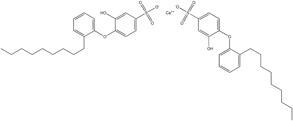 Bis(2-hydroxy-2'-nonyl[oxybisbenzene]-4-sulfonic acid)calcium salt 结构式