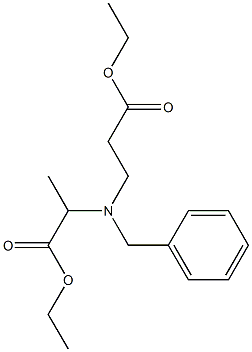 3-[ベンジル[1-(エトキシカルボニル)エチル]アミノ]プロピオン酸エチル 化学構造式