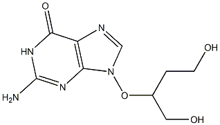 2-Amino-9-(3-hydroxy-1-hydroxymethylpropyloxy)-9H-purin-6(1H)-one Structure