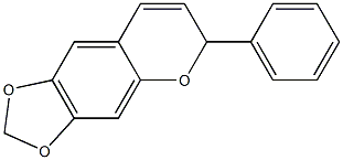 2-Phenyl-6,7-(methylenebisoxy)-2H-1-benzopyran,,结构式