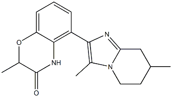 5-[(5,6,7,8-Tetrahydro-3,7-dimethylimidazo[1,2-a]pyridin)-2-yl]-2-methyl-2H-1,4-benzoxazin-3(4H)-one Structure