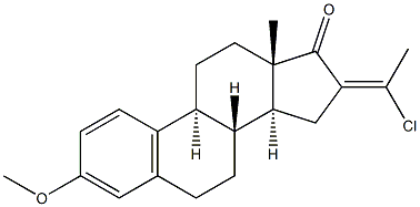 16-(1-Chloroethylidene)-3-methoxy-1,3,5(10)-estratrien-17-one Struktur