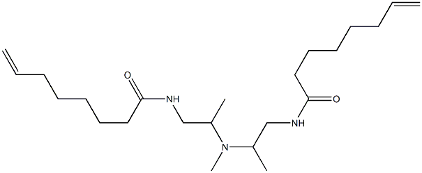 N,N'-[Methyliminobis(2-methyl-2,1-ethanediyl)]bis(7-octenamide) Struktur