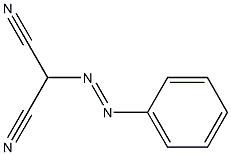 2-(フェニルアゾ)プロパンジニトリル 化学構造式