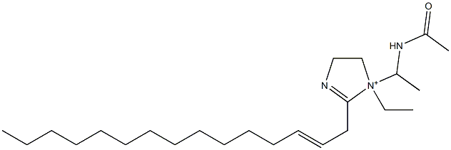 1-[1-(アセチルアミノ)エチル]-1-エチル-2-(2-ペンタデセニル)-2-イミダゾリン-1-イウム 化学構造式