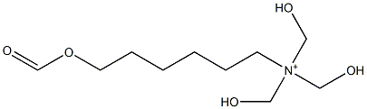 6-Formyloxy-N,N,N-tris(hydroxymethyl)-1-hexanaminium Struktur