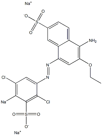 5-Amino-6-ethoxy-8-[(2,5-dichloro-4-sodiosulfophenyl)azo]naphthalene-2-sulfonic acid sodium salt|