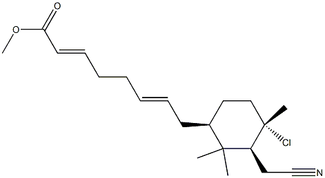  (2E,6E)-8-[(1S,2S,4R)-1-Chloro-2-(cyanomethyl)-1,3,3-trimethylcyclohexan-4-yl]-2,6-octadienoic acid methyl ester