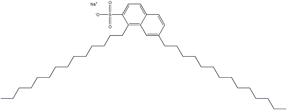 1,7-Ditetradecyl-2-naphthalenesulfonic acid sodium salt Structure