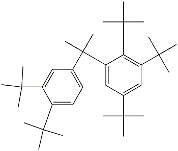 2-(2,3,5-Tri-tert-butylphenyl)-2-(3,4-di-tert-butylphenyl)propane Structure