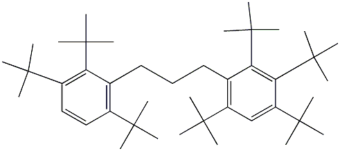 1-(2,3,4,6-Tetra-tert-butylphenyl)-3-(2,3,6-tri-tert-butylphenyl)propane,,结构式