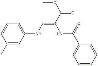 (Z)-3-[(3-Methylphenyl)amino]-2-(benzoylamino)acrylic acid methyl ester 结构式