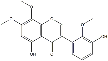 2',7,8-Trimethoxy-3',5-dihydroxyisoflavone,,结构式