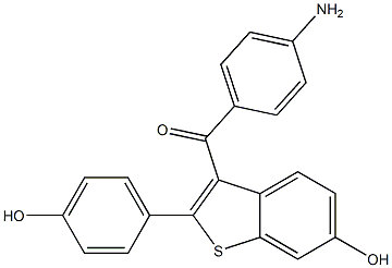 1-(4-Aminophenyl)-1-[6-hydroxy-2-(4-hydroxyphenyl)benzo[b]thiophen-3-yl]methanone Structure