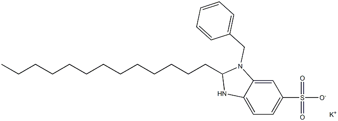 1-Benzyl-2,3-dihydro-2-tridecyl-1H-benzimidazole-6-sulfonic acid potassium salt 结构式