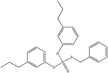Dithiophosphoric acid O,O-bis(3-propylphenyl)S-benzyl ester 结构式