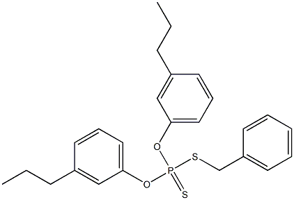 Dithiophosphoric acid O,O-bis(3-propylphenyl)S-benzyl ester Structure