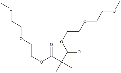 Propane-2,2-dicarboxylic acid bis[2-(2-methoxyethoxy)ethyl] ester Structure