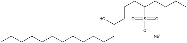 9-Hydroxyhenicosane-5-sulfonic acid sodium salt Structure