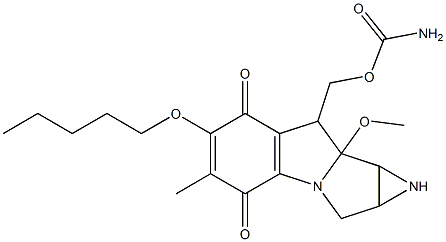 8-[[(Aminocarbonyl)oxy]methyl]-1,1a,2,8,8a,8b-hexahydro-8a-methoxy-5-methyl-6-pentyloxyazirino[2',3':3,4]pyrrolo[1,2-a]indole-4,7-dione
