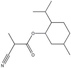 2-Cyanopropionic acid (5-methyl-2-isopropylcyclohexyl) ester 结构式