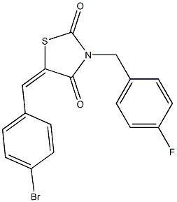 3-(4-Fluorobenzyl)-5-(4-bromobenzylidene)thiazolidine-2,4-dione Structure