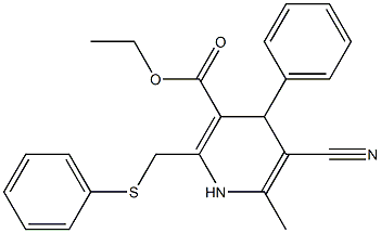 5-Cyano-1,4-dihydro-6-methyl-2-[phenylthiomethyl]-4-phenylpyridine-3-carboxylic acid ethyl ester|