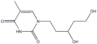 1-(3,5-Dihydroxypentyl)-5-methyluracil Struktur