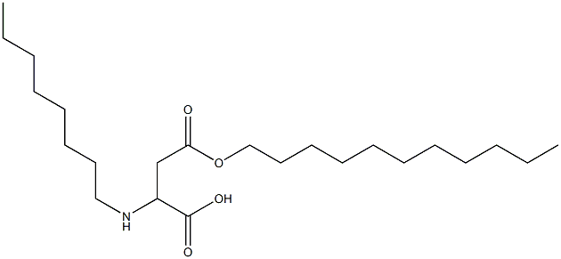 2-Octylamino-3-(undecyloxycarbonyl)propionic acid 结构式