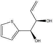 (1R,2R)-1-(2-チエニル)-3-ブテン-1,2-ジオール 化学構造式