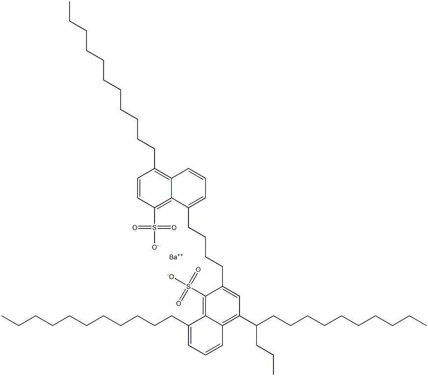 ビス(4,8-ジウンデシル-1-ナフタレンスルホン酸)バリウム 化学構造式