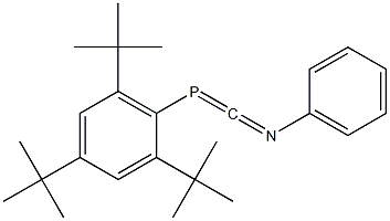1-(2,4,6-Tri-tert-butylphenyl)-3-phenyl-1-phospha-3-azapropadiene,,结构式