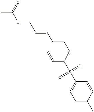 [(1S,5E)-1-Ethenyl-7-acetoxy-5-heptenyl](4-methylphenyl) sulfone Struktur