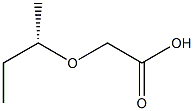 (+)-[(S)-sec-ブチルオキシ]酢酸 化学構造式